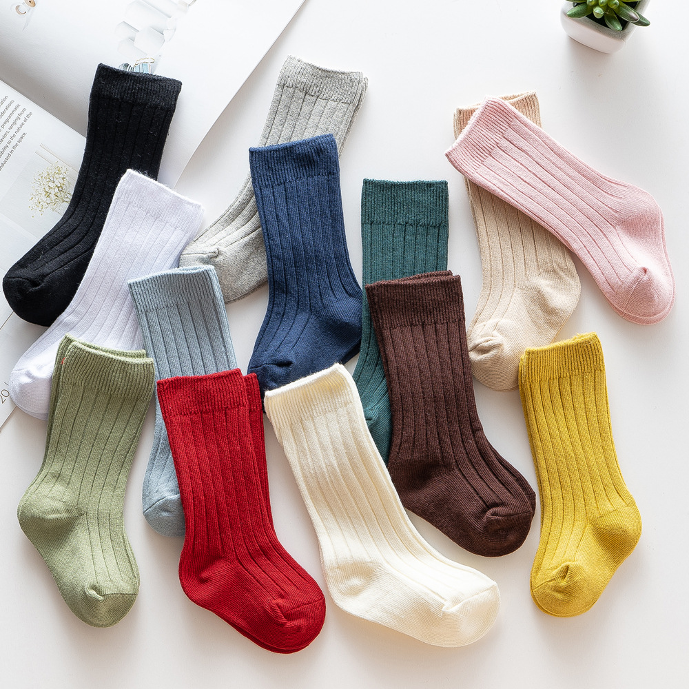 Baby Sock Oximeter - 2026年新作スペインスタイルダブルニードルストライプ膝丈ソリッド13色ルーズソックス、ベビー、新生児、男の子、女の子向け、安価な衣料品