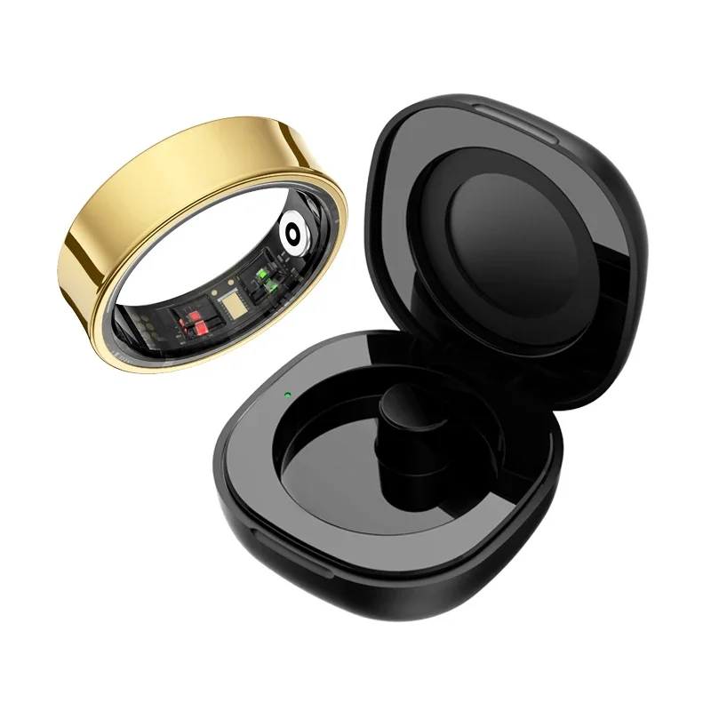 R09 スマートリング男性女性充電ケース付き、心拍数血中酸素 - Temperature Ring Skin のレビューと価格