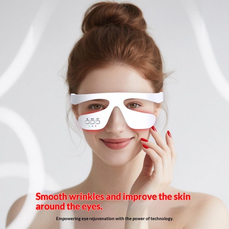ポータブルスマートアイマッサージャー 3D赤色光療法 目元マ - Light Therapy Glasses のレビューと価格