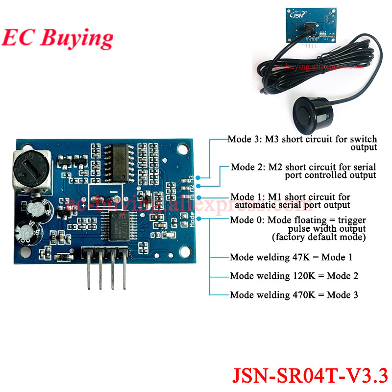 防水超音波モジュール JSN-SR04T 3.0 JSN S - Hydration Sensor Skin のレビューと価格