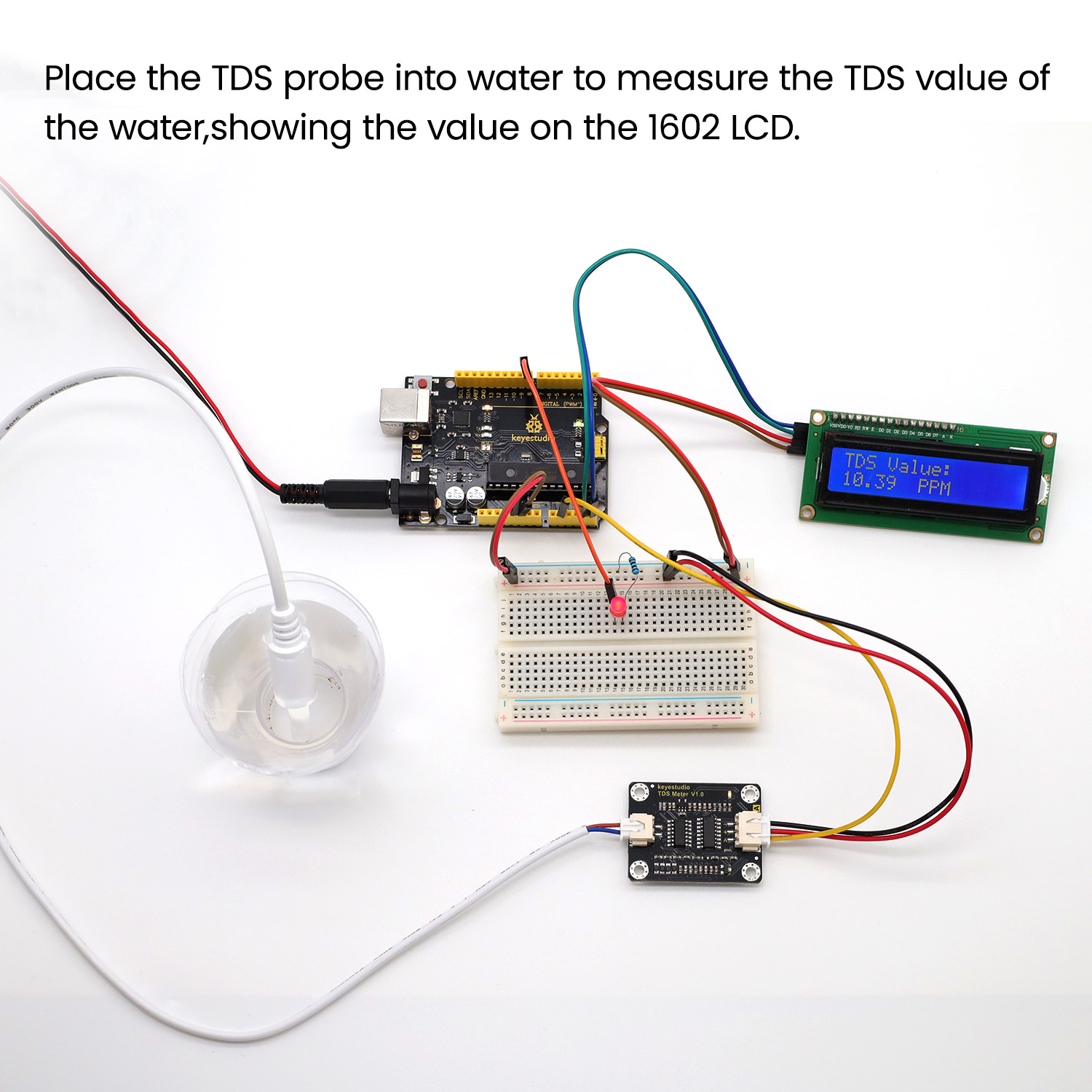 Keyestudio-tdsセンサーメーターv1.0ボード、 - Hydration Sensor Skin のレビューと価格